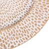 Set 6 sottopiatti da tavola 33cm con decorazione elegante oro e bianco Drop Vendita