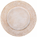 Set 6 sottopiatti da tavola 33cm con decorazione elegante oro e bianco Drop Offerta