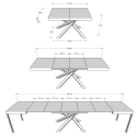 Tavolo allungabile moderno soggiorno living 90×120-380 Volantis Evolution Prezzo