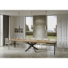 Tavolo allungabile design moderno industrial 90×160-420 Volantis Evolution Sconti