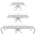 Tavolo allungabile moderno gambe a incrocio 90×180-440 Volantis Evolution Prezzo