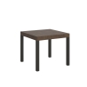 Tavolo allungabile quadrato moderno industriale 90×90-246 Everyday Sconti