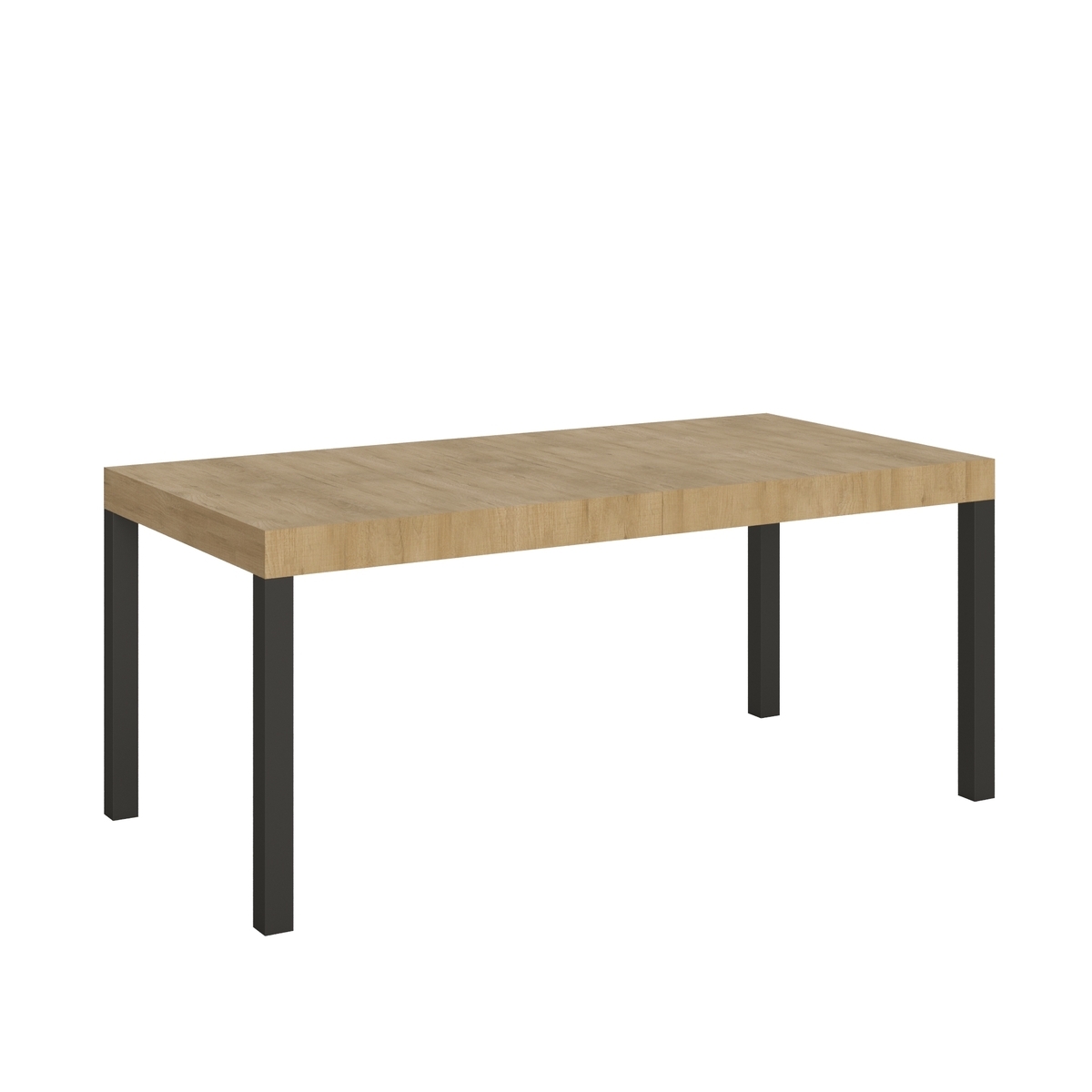Tavolo allungabile industriale metallo legno 18 persone 90×180-440 Everyday