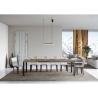 Tavolo allungabile industriale metallo legno 18 persone 90×180-440 Everyday Offerta