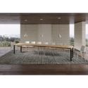 Tavolo allungabile industriale metallo legno 18 persone 90×180-440 Everyday Saldi
