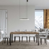 Tavolo allungabile industriale metallo legno 18 persone 90×180-440 Everyday Vendita