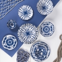 Servizio piatti da tavola 18 pezzi stile orientale giapponese The Blue Vendita