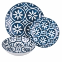 Set piatti tavola 18 pezzi design mediterraneo in porcellana Paxos Vendita