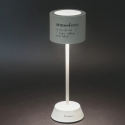 Lampada da tavolo ricaricabile LED sensore touch bianca Victionary Catalogo