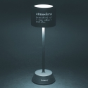 Lampada LED nera da tavolo touch ricaricabile e regolabile Victionary Sconti