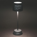 Lampada LED nera da tavolo touch ricaricabile e regolabile Victionary Catalogo