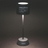 Lampada LED nera da tavolo touch ricaricabile e regolabile Victionary Catalogo