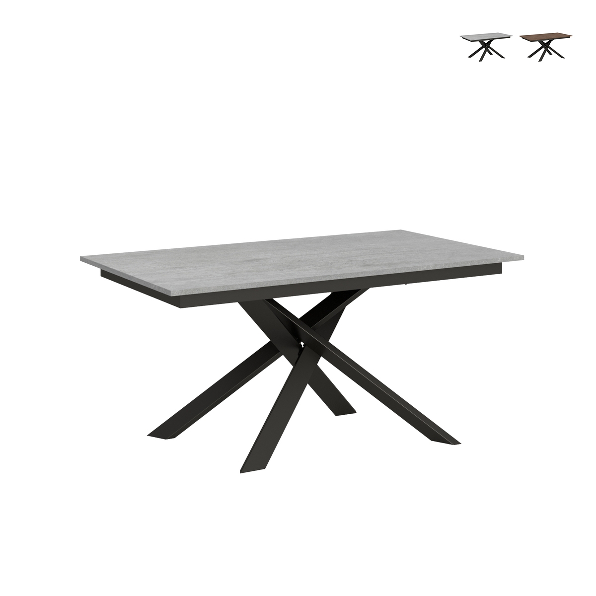 Tavolo allungabile design moderno 10 persone 90×160-220 Ganty