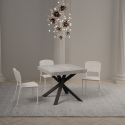 Tavolo allungabile quadrato moderno 90×90-194 Clerk Saldi