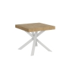 Tavolo allungabile quadrato gambe a incrocio 8 persone 90×90-194 Clerk Sconti