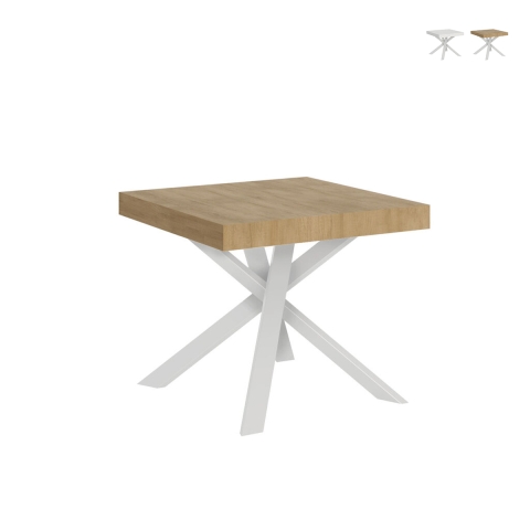 Tavolo allungabile quadrato gambe a incrocio 8 persone 90×90-194 Clerk Promozione