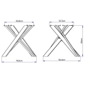 Tavolo allungabile quadrato gambe a incrocio 8 persone 90×90-194 Clerk Modello