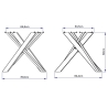Tavolo allungabile quadrato gambe a incrocio 8 persone 90×90-194 Clerk Modello