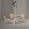 Tavolo allungabile quadrato gambe a incrocio 8 persone 90×90-194 Clerk Vendita