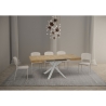 Tavolo allungabile quadrato gambe a incrocio 8 persone 90×90-194 Clerk Stock