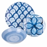 Set stoviglie 18 pezzi piatti da tavola stile mediterraneo Aquazul Offerta