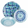 Set stoviglie 18 pezzi piatti da tavola stile mediterraneo Aquazul Saldi