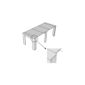 Consolle allungabile ingresso sala pranzo 10 persone 90×25-211 Kiba 