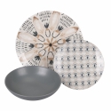 Servizio set piatti stoviglie 18 pezzi porcellana stile boho Bohémienne Vendita