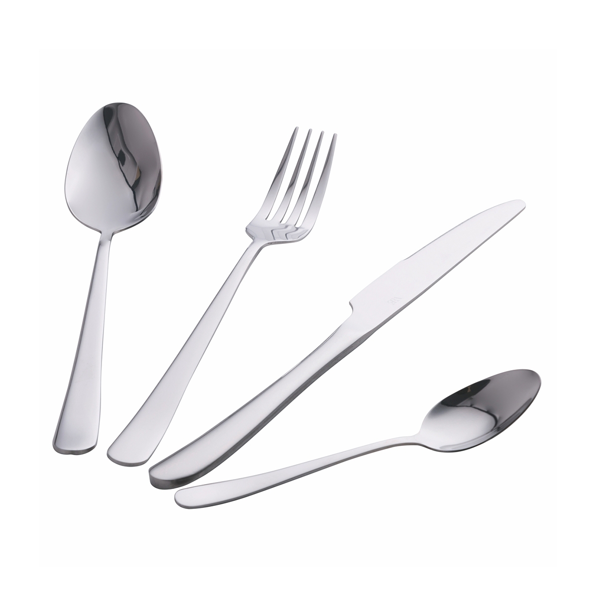 Set posate da 24 pezzi acciaio inox argento lucido Round Promozione Set posate da 24 pezzi acciaio inox argento lucido Round Promozione