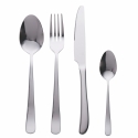 Set posate da 24 pezzi acciaio inox argento lucido Round Vendita