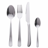 Set posate da 24 pezzi acciaio inox argento lucido Round Vendita