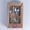 Set posate da 24 pezzi acciaio inox argento lucido Round Saldi