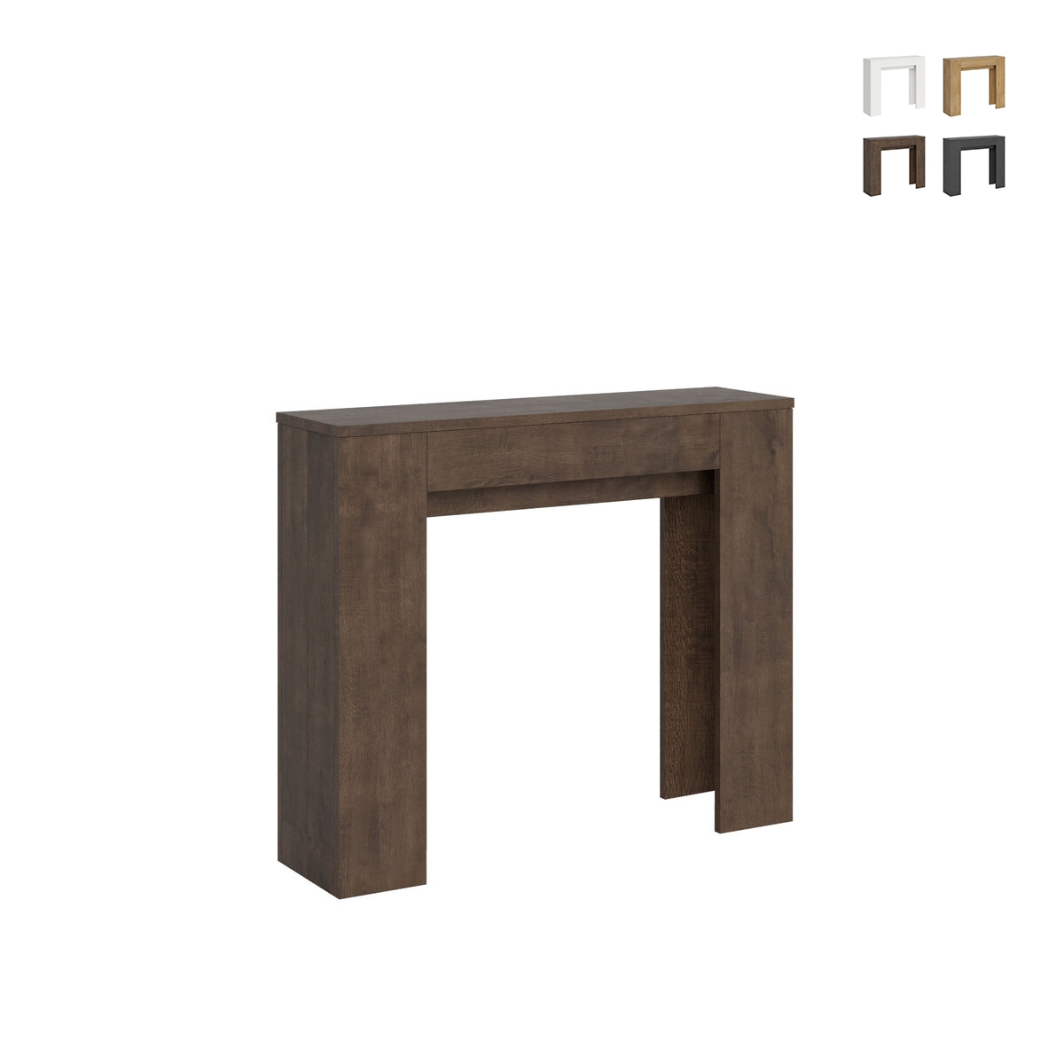 Consolle allungabile sala pranzo cucina 8 persone 90×25-181 Slick Sconti
