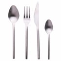 Set posate stoviglie 24 pezzi in acciaio inox argento opaco Gallery Vendita