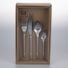 Set posate stoviglie 24 pezzi in acciaio inox argento opaco Gallery Offerta