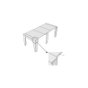 Consolle allungabile moderno minimale 90×25-211 Anea 