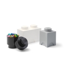 Set 3 contenitori bianco nero grigio LEGO Storage Brick Multi Pack Promozione