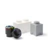 Set 3 contenitori bianco nero grigio LEGO Storage Brick Multi Pack Promozione