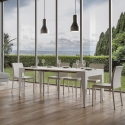 Consolle allungabile design minimale 10 persone 90x42-198 Isotta Small Caratteristiche