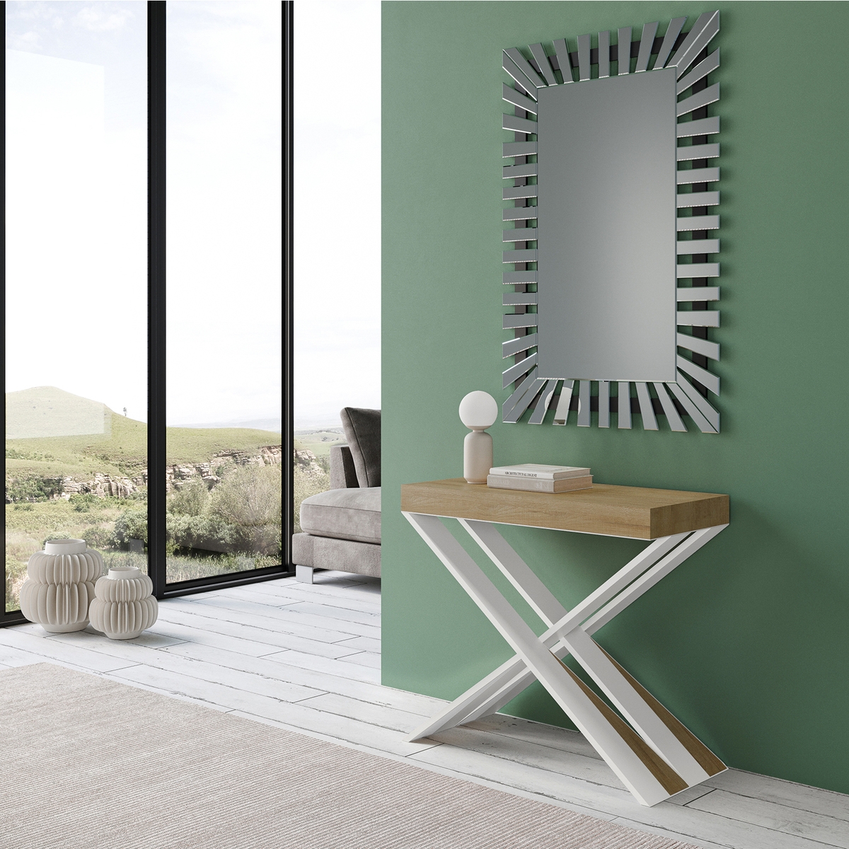 Consolle allungabile moderno design compatto 10 persone 90x40-300 Diago Vendita