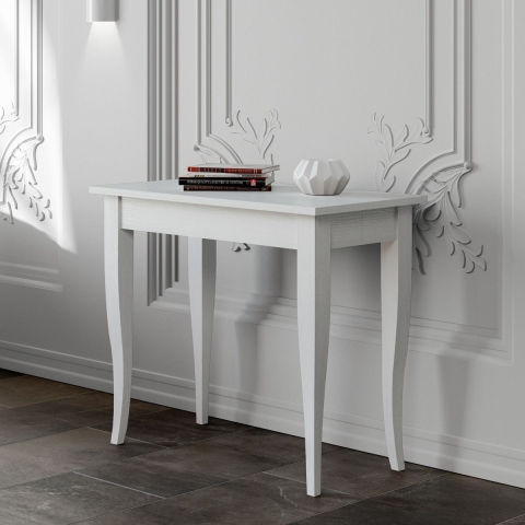 Consolle allungabile bianco stile classico 14 persone 90x48-308 Sciabola Promozione