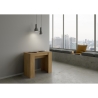 Consolle allungabile salvaspazio in legno naturale 90x48-204 Basic Small Offerta