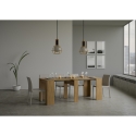 Consolle allungabile salvaspazio in legno naturale 90x48-204 Basic Small Saldi