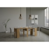 Consolle allungabile salvaspazio in legno naturale 90x48-204 Basic Small Saldi