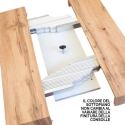 Consolle allungabile salvaspazio 90x40-196 in legno Roxell Small Saldi
