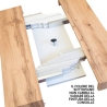 Consolle allungabile salvaspazio 90x40-196 in legno Roxell Small Saldi