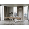 Tavolo allungabile moderno gambe incrocio legno 90x180-440 Volantis Offerta