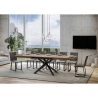 Tavolo allungabile design industrial legno antracite 90x180-440 Famas Offerta