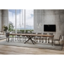 Tavolo allungabile design industrial legno antracite 90x180-440 Famas Saldi