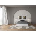 Letto una piazza e mezza 120x200 in legno bianco con rete Nuamo Offerta